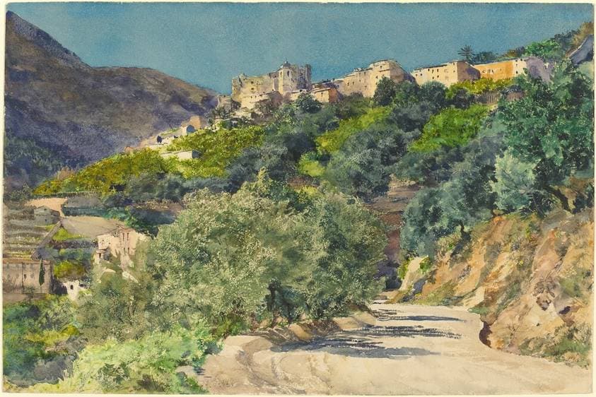Sun-Drenched Hills near Menton — Jules-Ferdinand Jacquemart