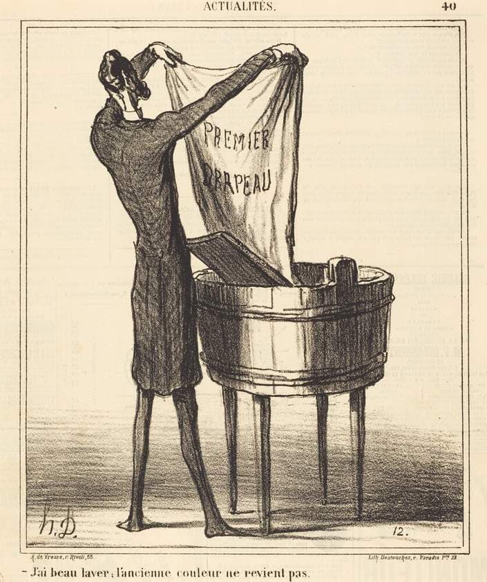 J'ai beau laver, l'ancienne couleur... — Honoré Daumier