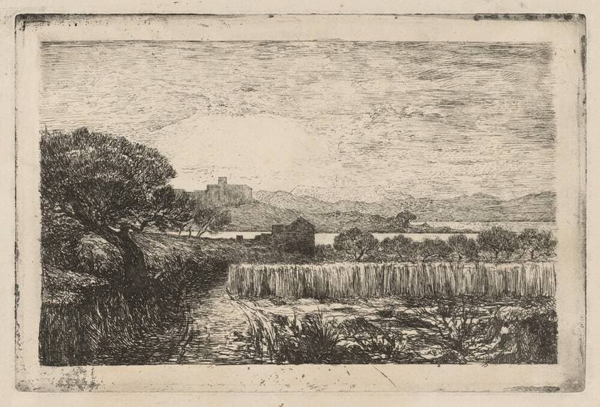 Village Overlooking a Bay — André-Marie-Paul Borel