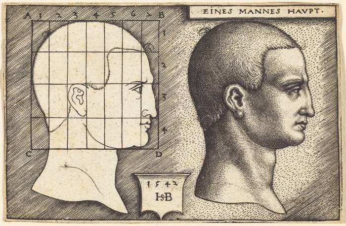 Two Profile Studies of a Man's Head — Sebald Beham