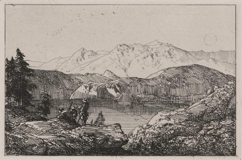 Mountain View with Lake — Caspar Johann Nepomuk Scheuren