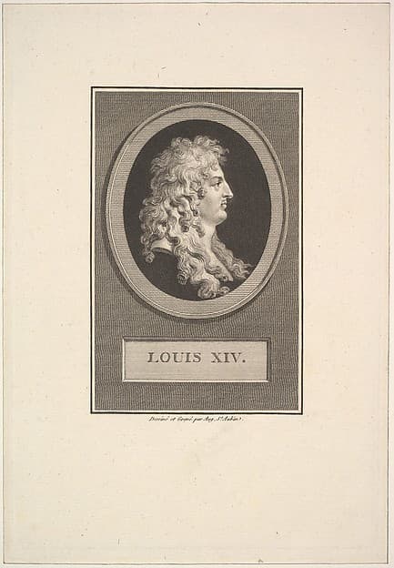 Portrait of Louis XIV — Augustin de Saint-Aubin
