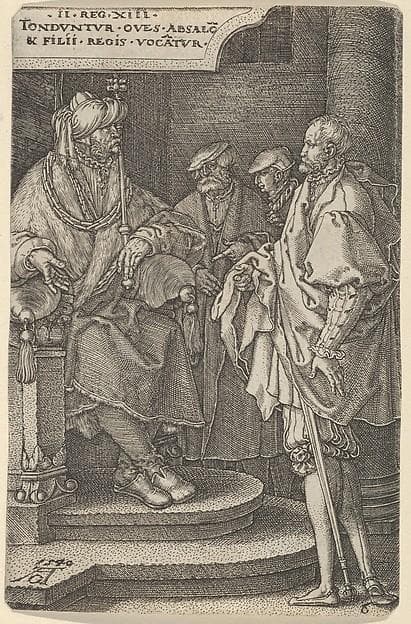 Absalom Inviting David and His Brothers — Heinrich Aldegrever