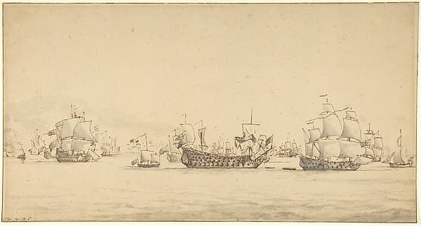 Warships at Sea — Willem van de Velde the Younger