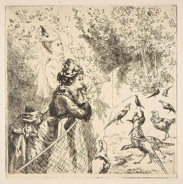 In the Zoological Garden — Félix Bracquemond