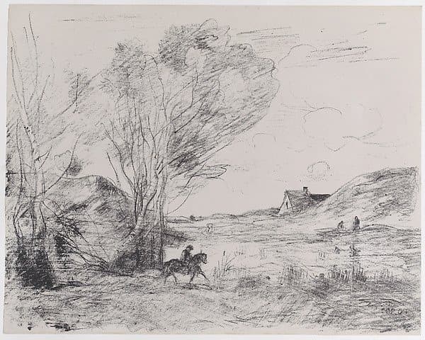 The Rider in the Reeds (Le Cavalier dans les roseaux) — Jean-Baptiste-Camille Corot