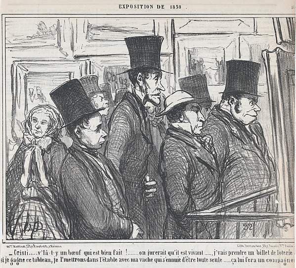 Cristi,... v'là-t-y un boeuf qui est bien fait!..., from Exposition de 1859, published in Le Charivari, May 4, 1859 — Honoré Daumier