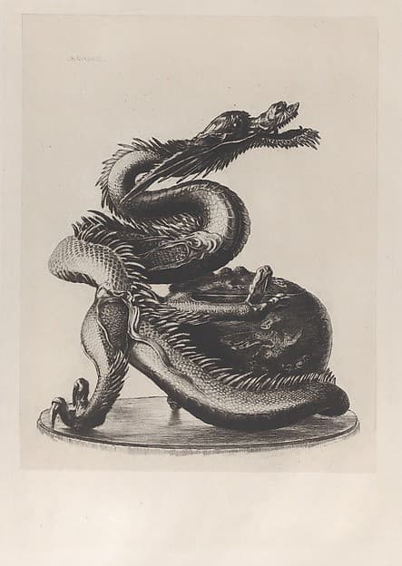 Large Bronze Dragon Incense Burner — Henri-Charles Guérard
