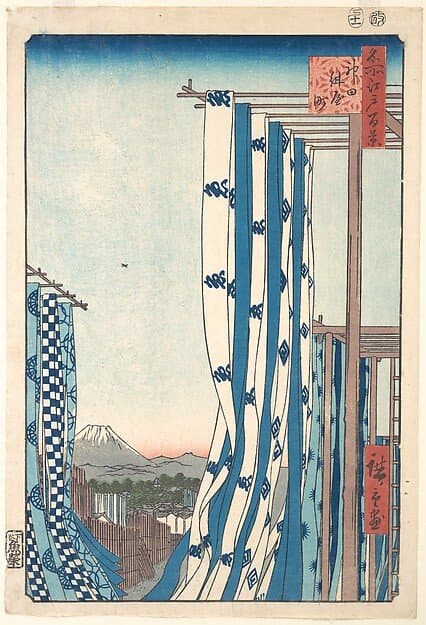 名所江戸百景 神田紺屋町|Dye House at Konya-cho, Kanda — Andō Hiroshige