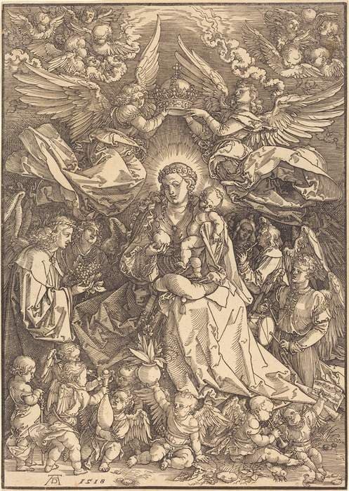 The Virgin Surrounded by Many Angels — Albrecht Dürer