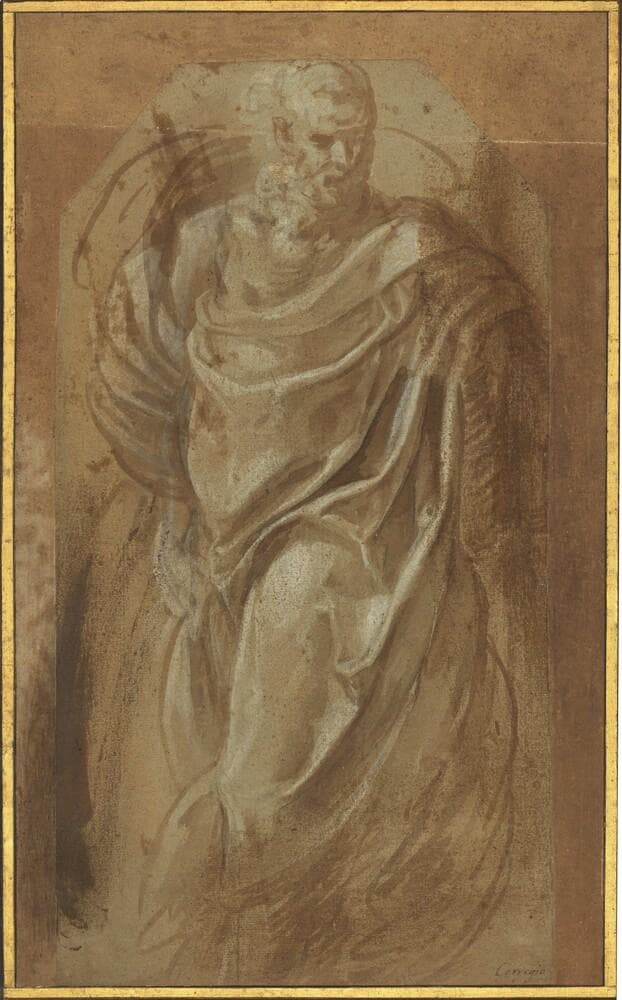 A Standing Man in Classical Drapery — Girolamo Muziano
