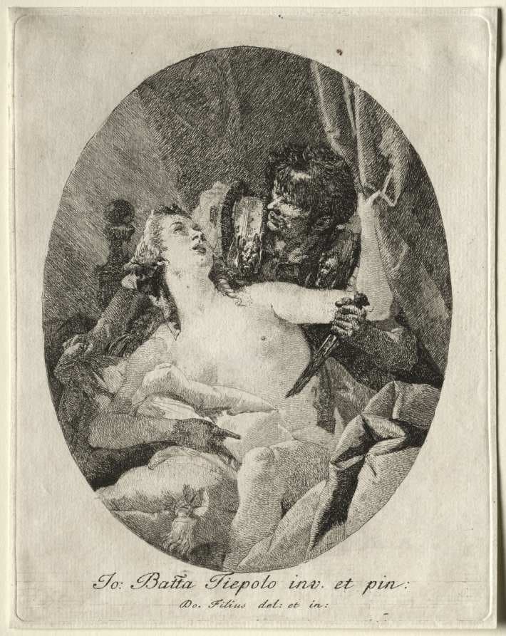 Tarquin and Lucretia — Giovanni Domenico Tiepolo