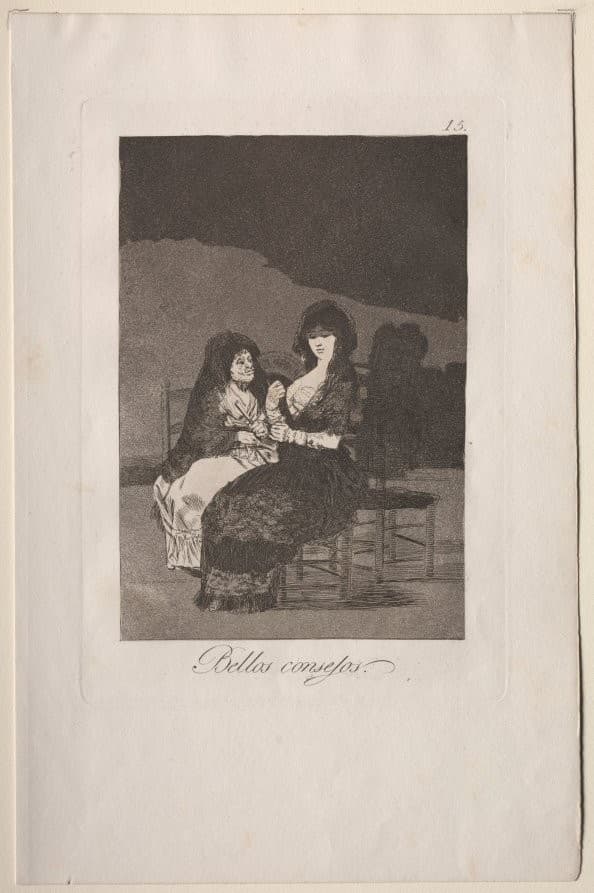 Pretty Advice, Plate 15 — Francisco Goya