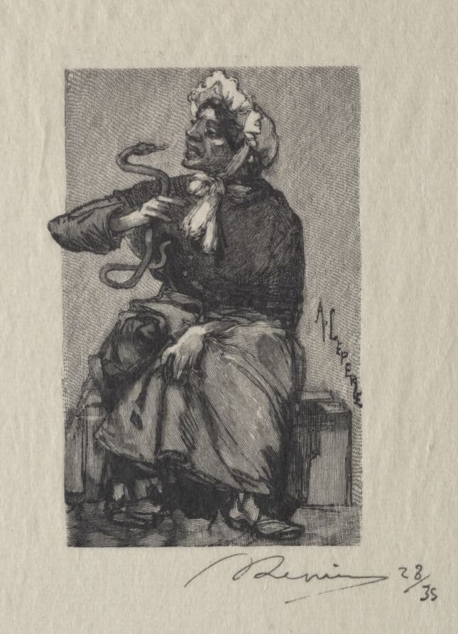 Marchande de Serpents — Auguste Lepère