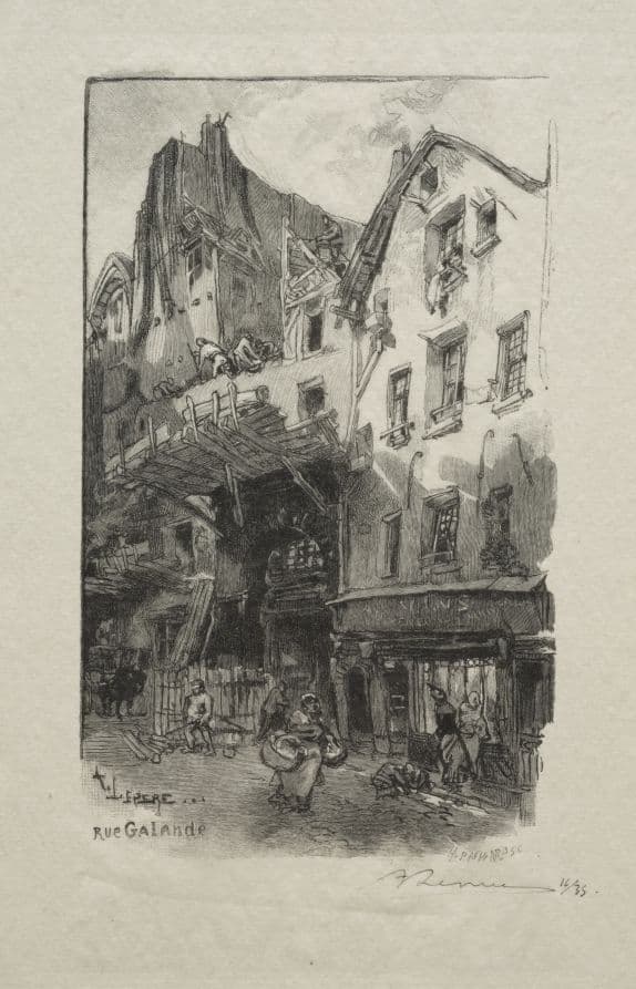 Rue Galande — Auguste Lepère