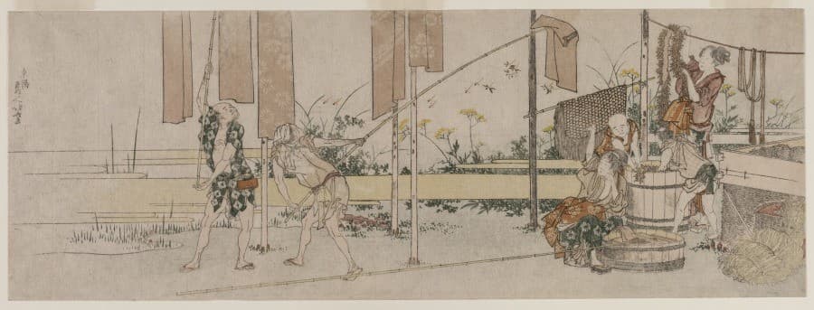 Dyers at Work — Katsushika Hokusai