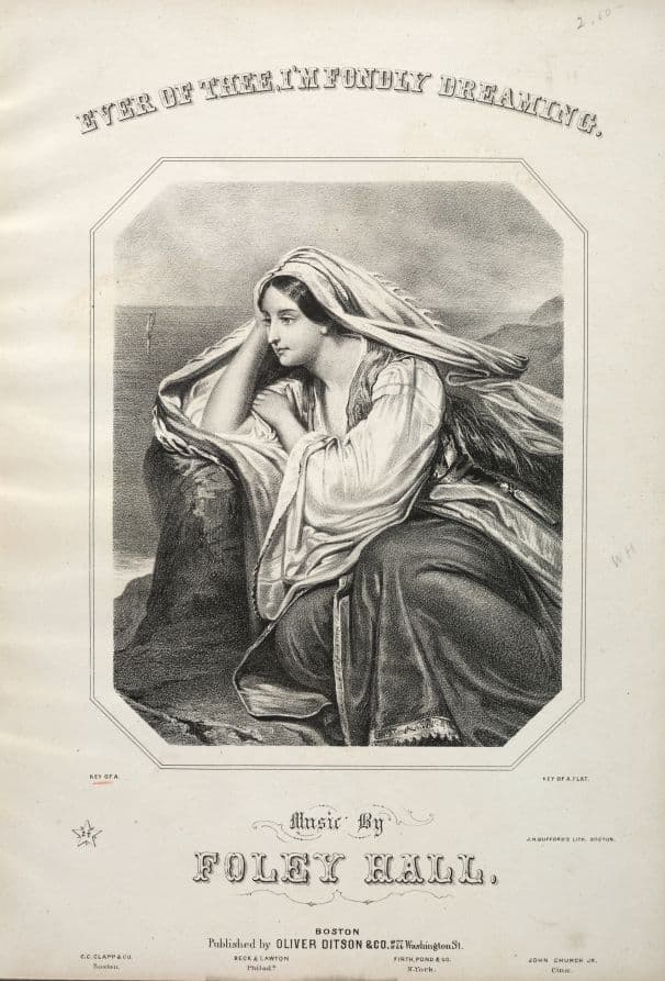 Ever of Thee, I'm Fondly Dreaming - Sheet Music Cover — Winslow Homer