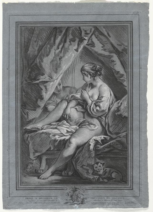 Young Woman Seated on a Bed — Louis-Marin Bonnet