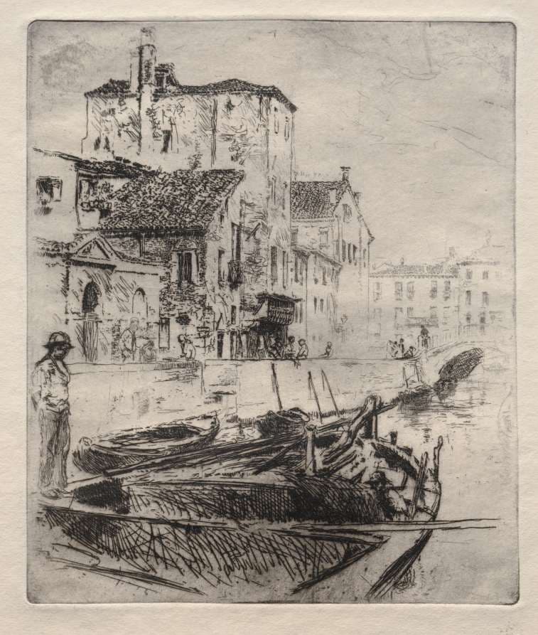 Venetian Canal and Boats, No. 8 — Robert Frederick Blum