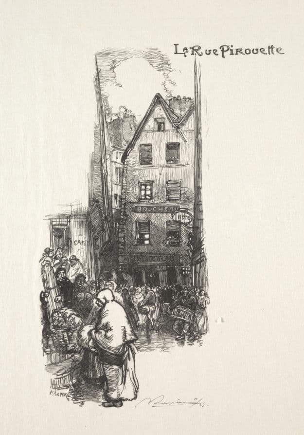 La Rue Pirouette — Auguste Lepère