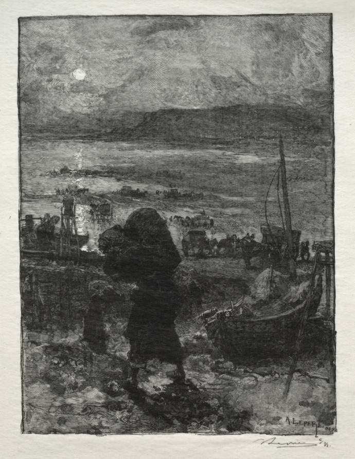 La Récolte du Sable — Auguste Lepère