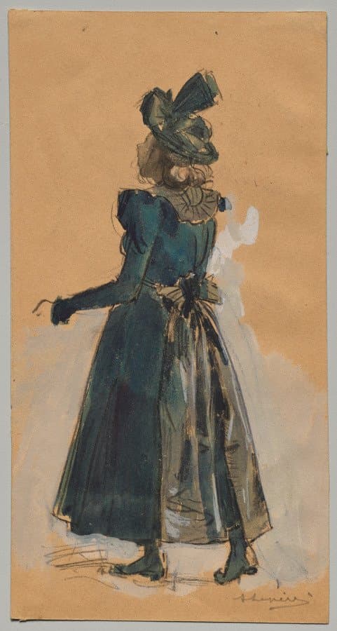 Study for the woodcut 'Bassin des Tuileries' — Auguste Lepère