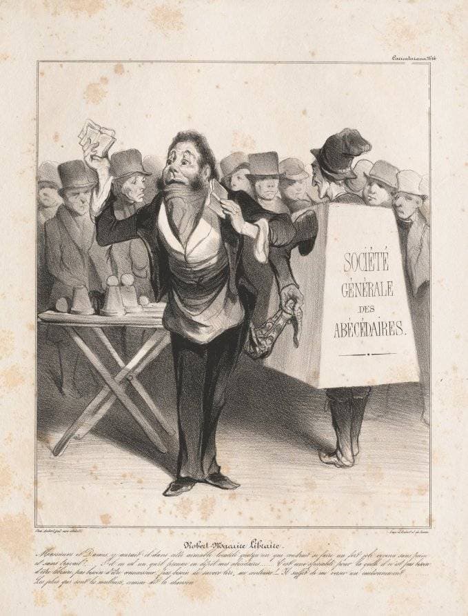 Robert Macaire Bookseller — Honoré Daumier
