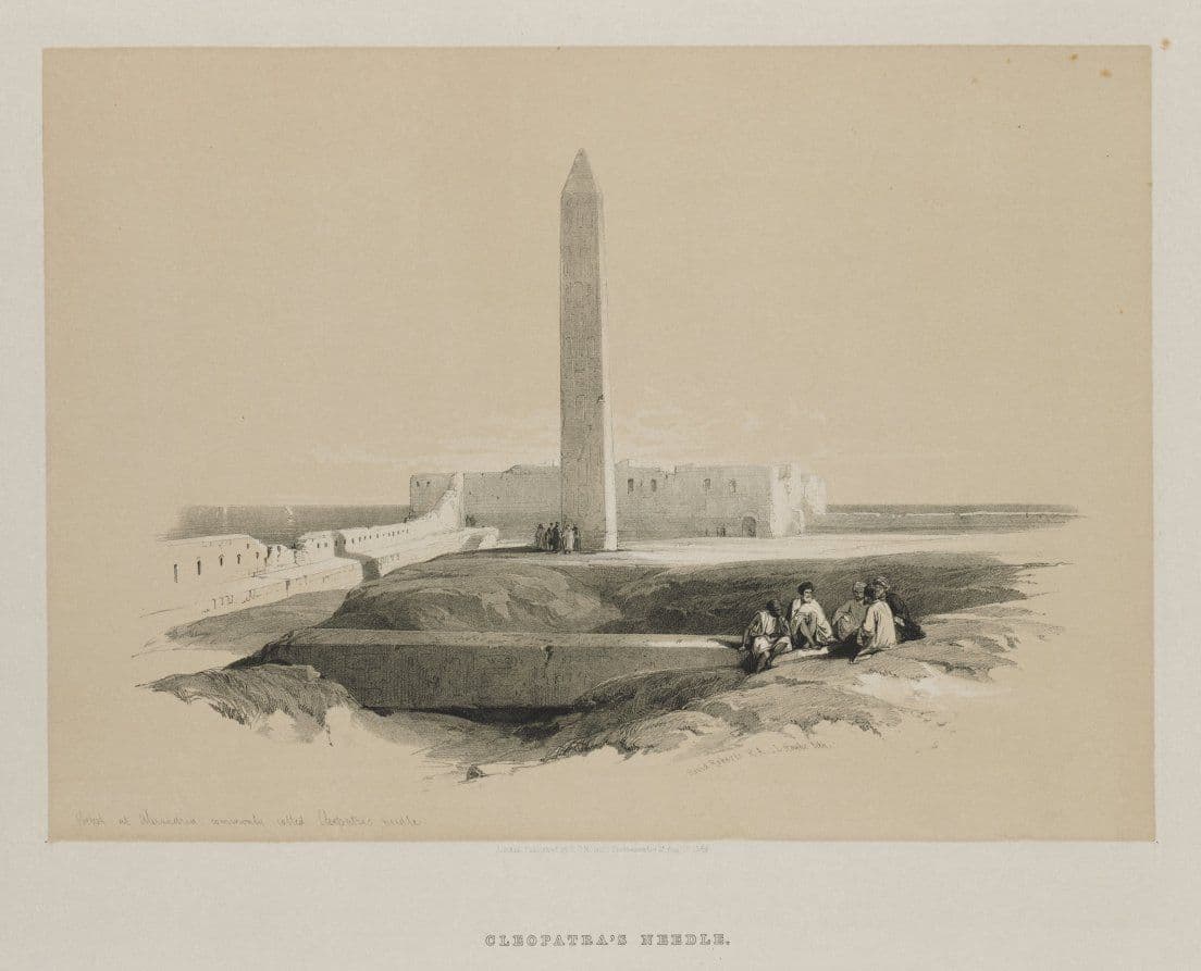 Egypt and Nubia, Volume I: Obelisk at Alexandria, Commonly called Cleopatra's Needle — Louis Haghe
