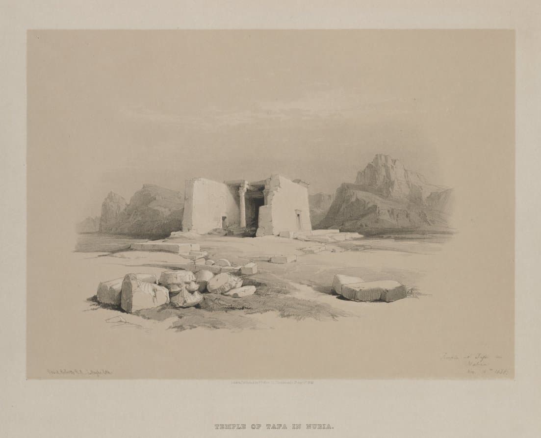 Egypt and Nubia, Volume I: Temple at Tafa in Nubia — Louis Haghe
