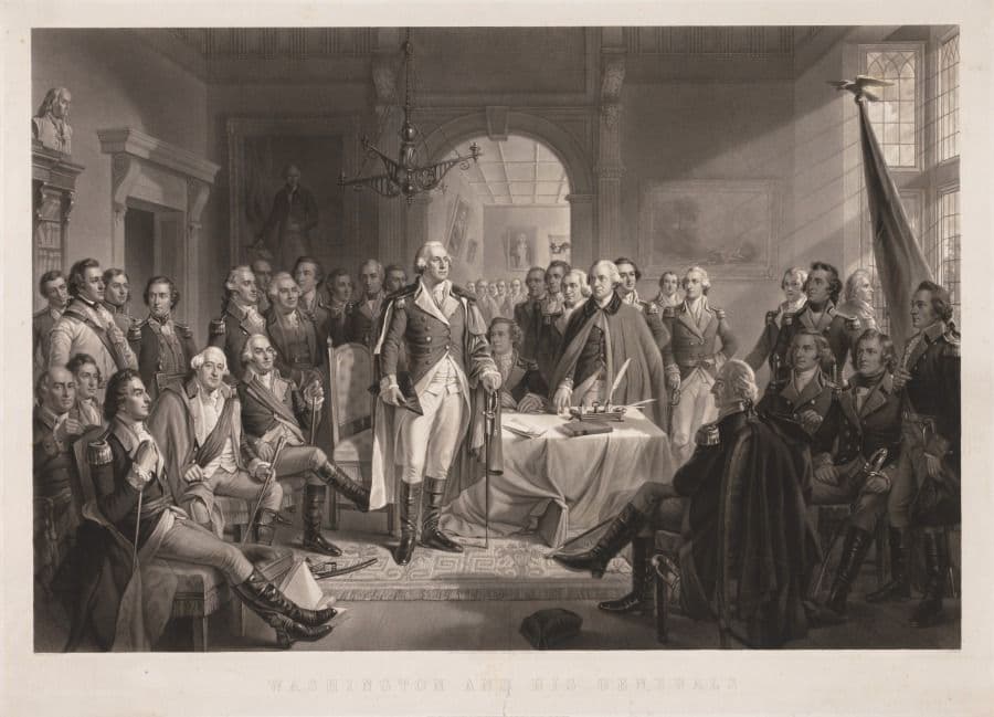 Washington and His Generals with Key — Alexander Hay Ritchie