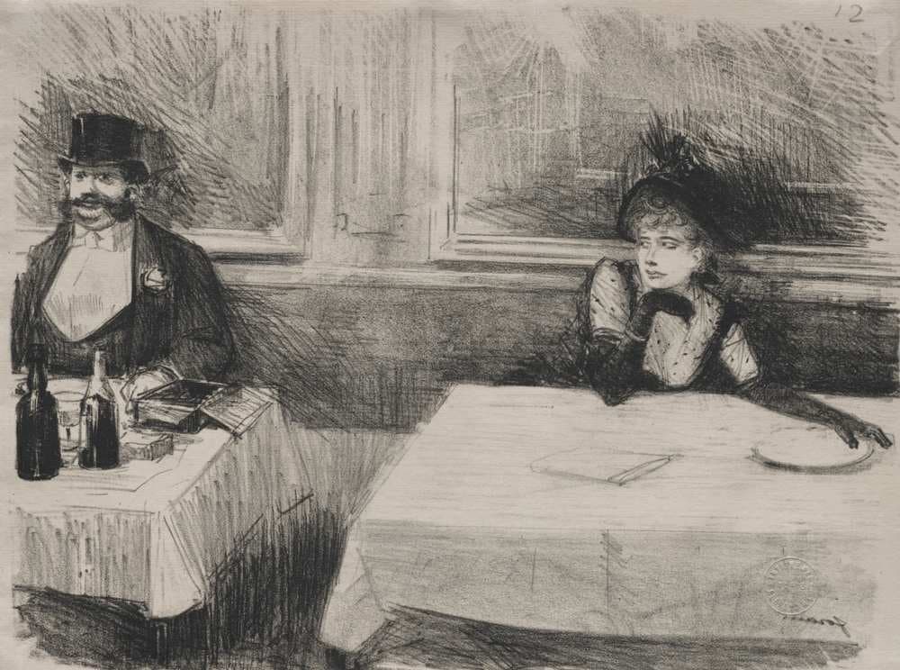 At the Restaurant — Jean-Louis Forain