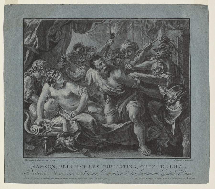 Samson Taken by the Philistines in Delilah's House — Louis-Marin Bonnet