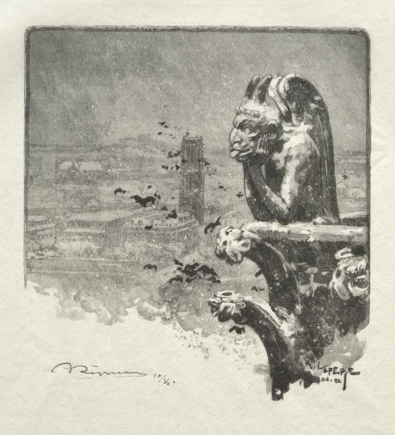 Le Stryge de Notre Dame — Auguste Lepère