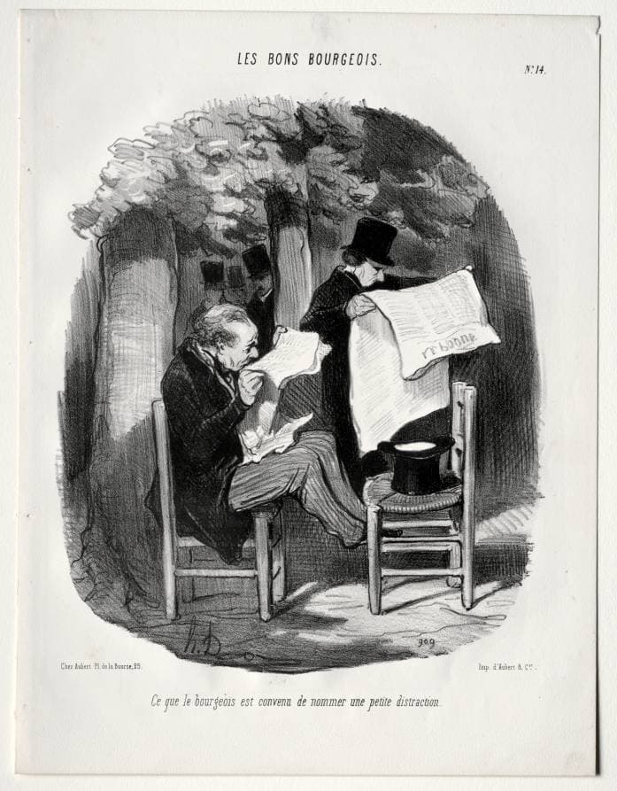 What the bourgeois calls a slight distraction — Honoré Daumier