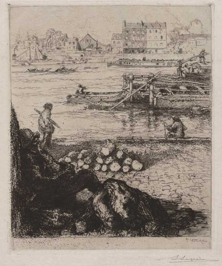 Le Débardeur: Quai de la Gare — Auguste Lepère