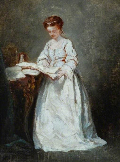 Girl in White, Reading — Charles Joshua Chaplin