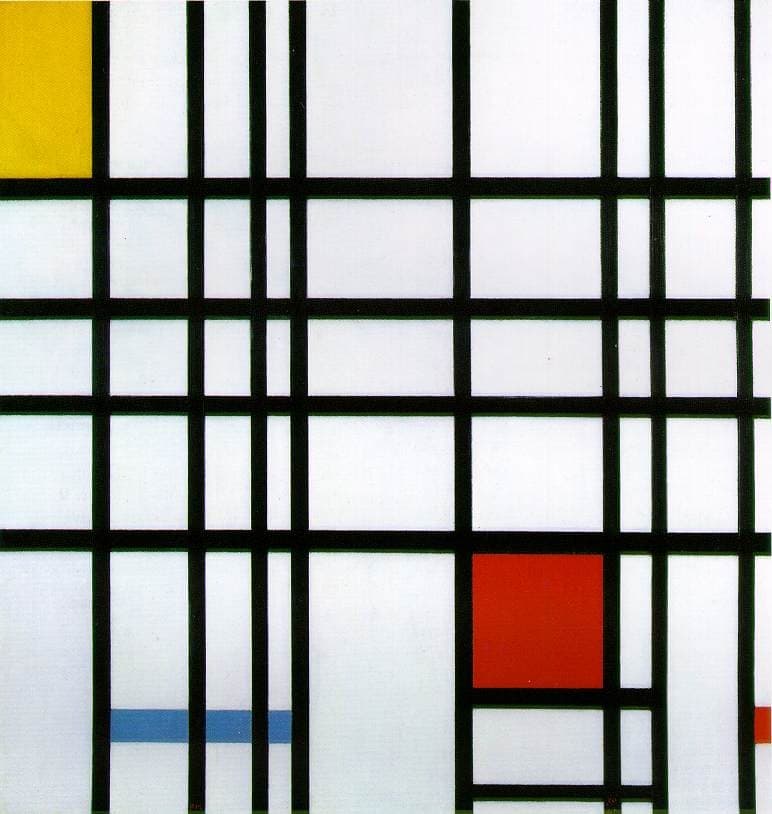 Composition with Yellow, Blue and Red — Piet Mondrian
