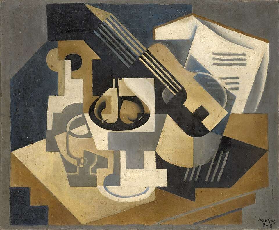 Guitar and Fruit Bowl on a Table — Juan Gris