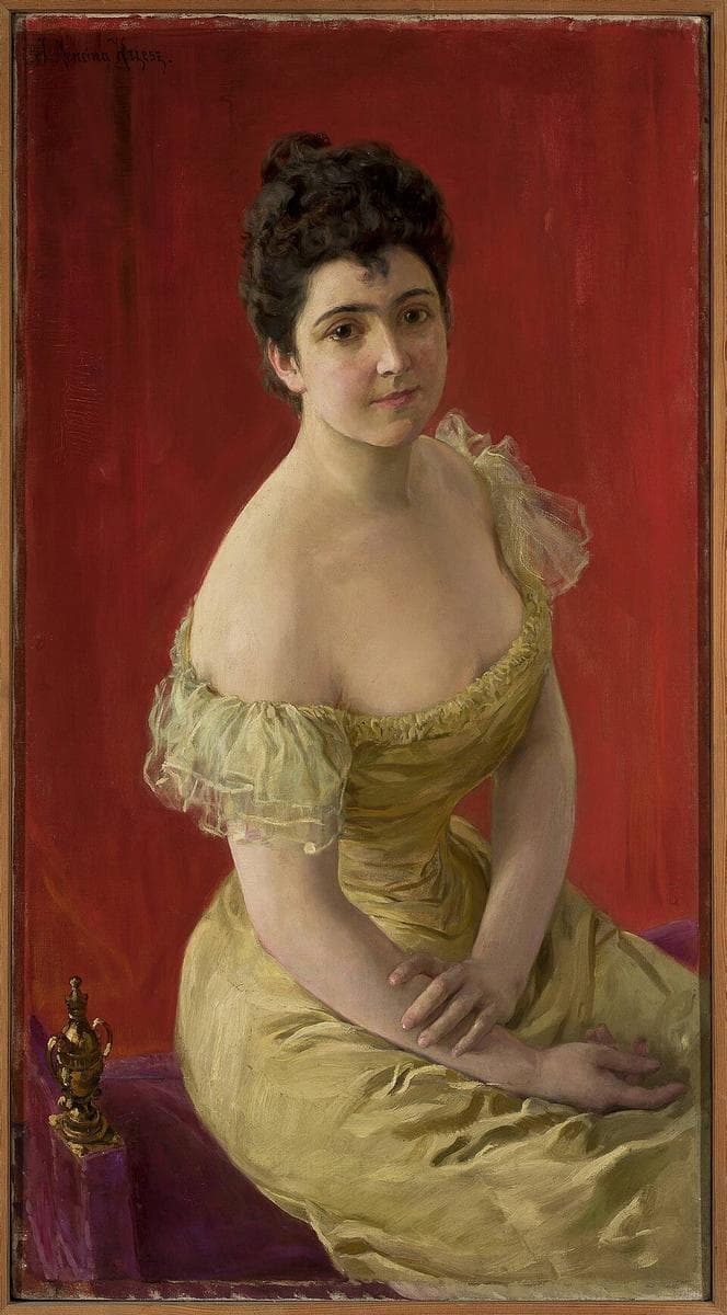 Portrait of a lady — Józef Męcina-Krzesz