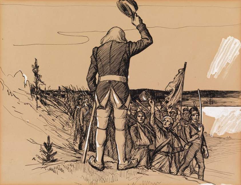 "Täst' ilonpäivästä hän teitä kiittää saa" — Albert Edelfelt