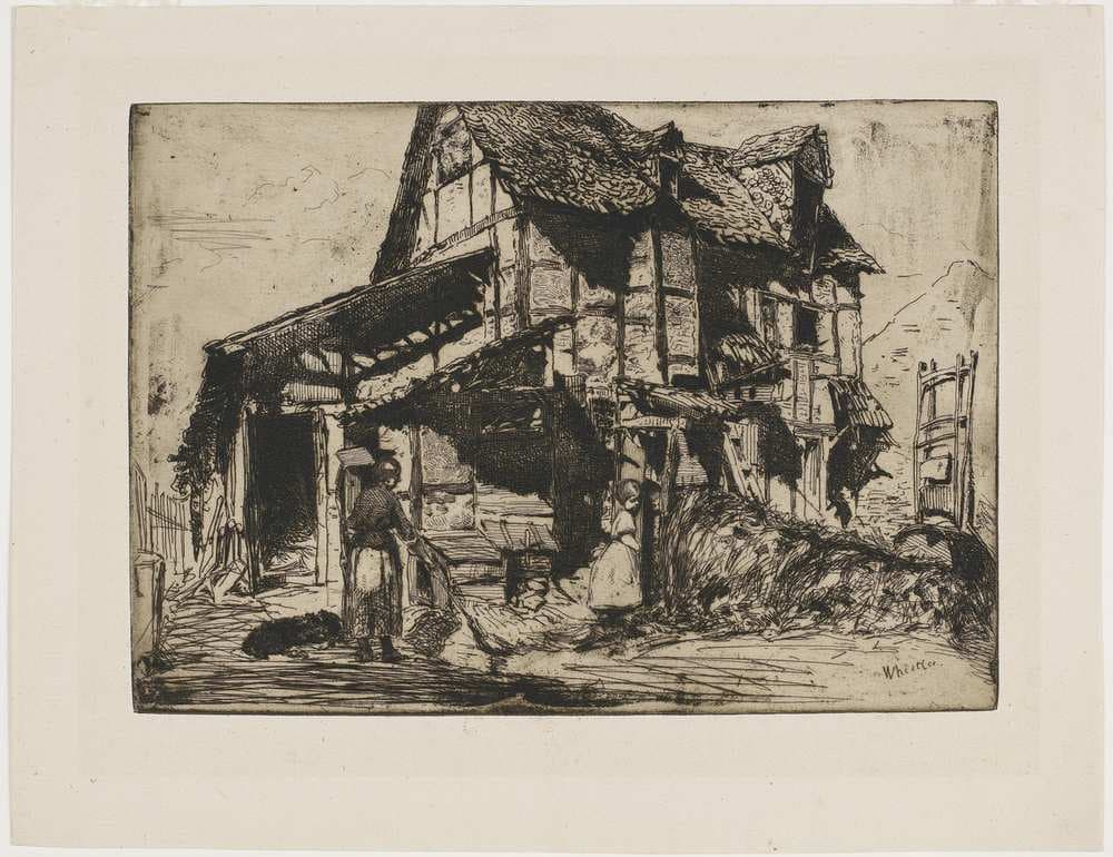 The Unsafe Tenement. One of the Twelve Etchings from Nature. (The French Set) — James Abbott McNeill Whistler