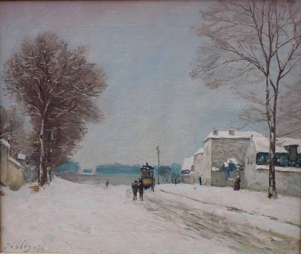 En hiver effet de neige — Alfred Sisley