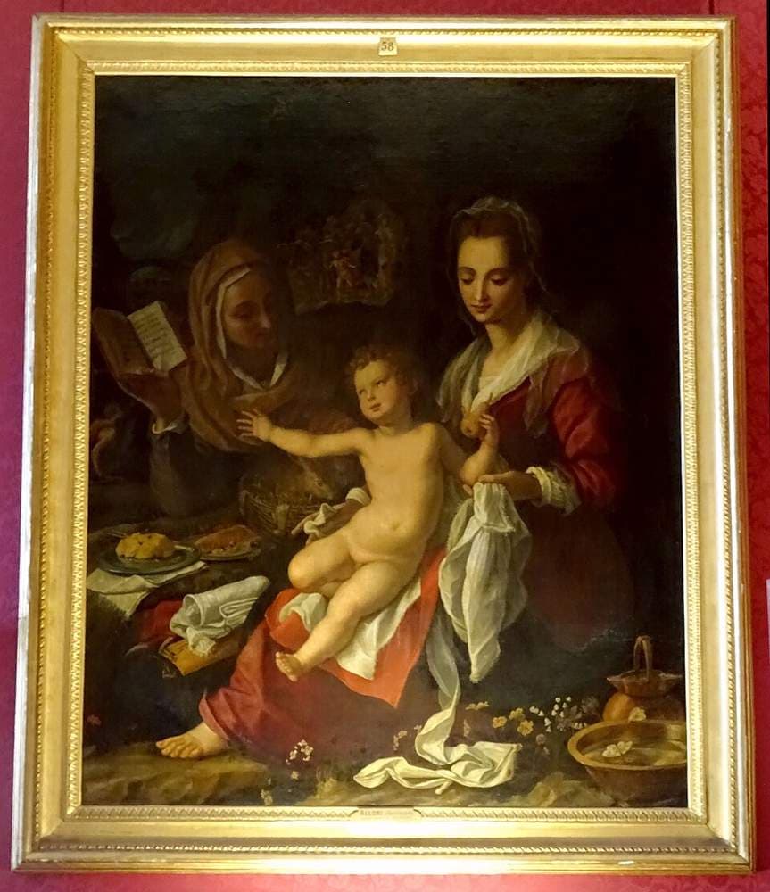 VIERGE A L'ENFANT AVEC SAINTE ELISABETH — Alessandro Allori