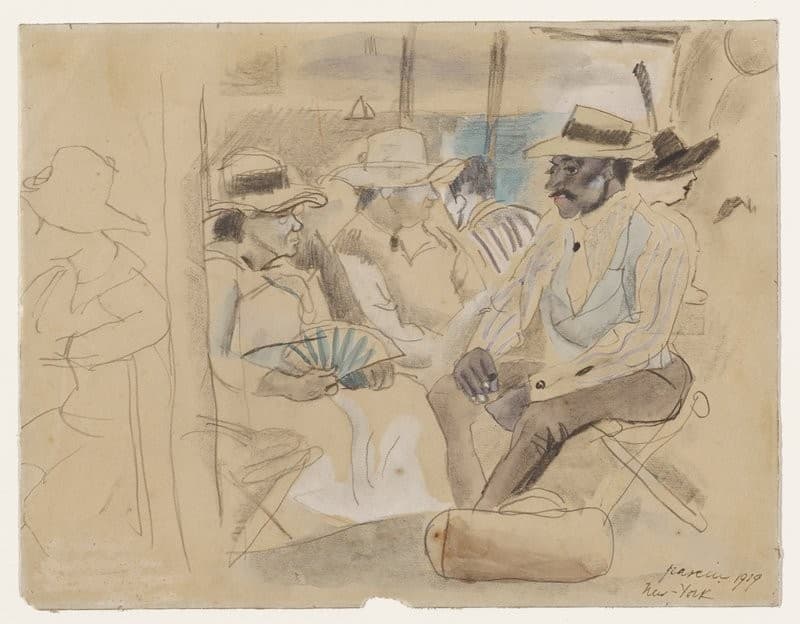 On the Ferry — Jules Pascin