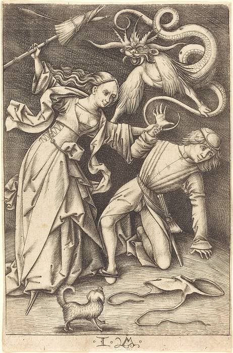 The Angry Wife — Israhel van Meckenem