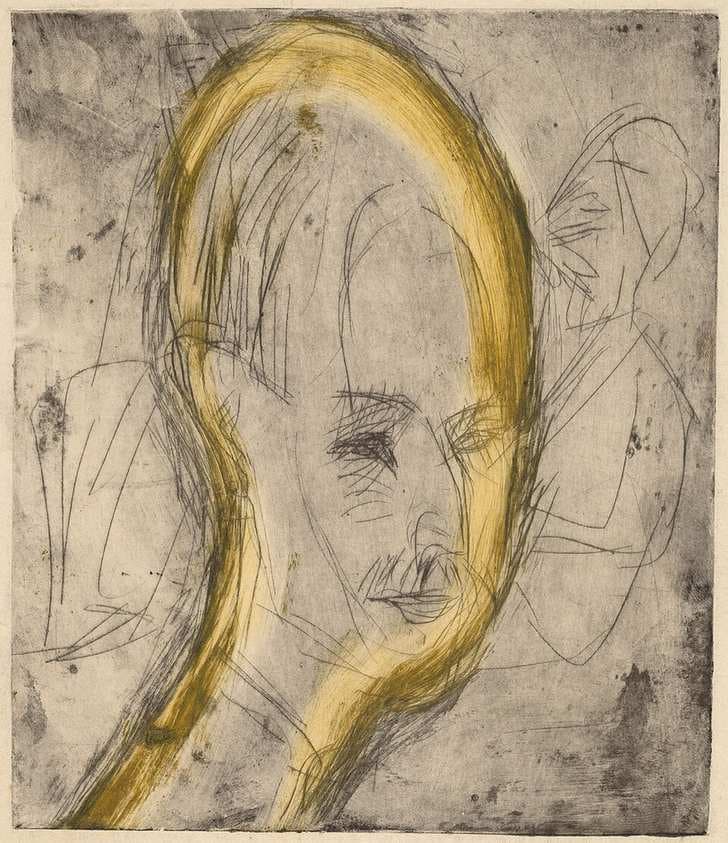 Head of Dr. Bauer — Ernst Ludwig Kirchner