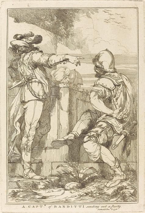 A Captn of Banditti Sending Out a Party — John Hamilton Mortimer