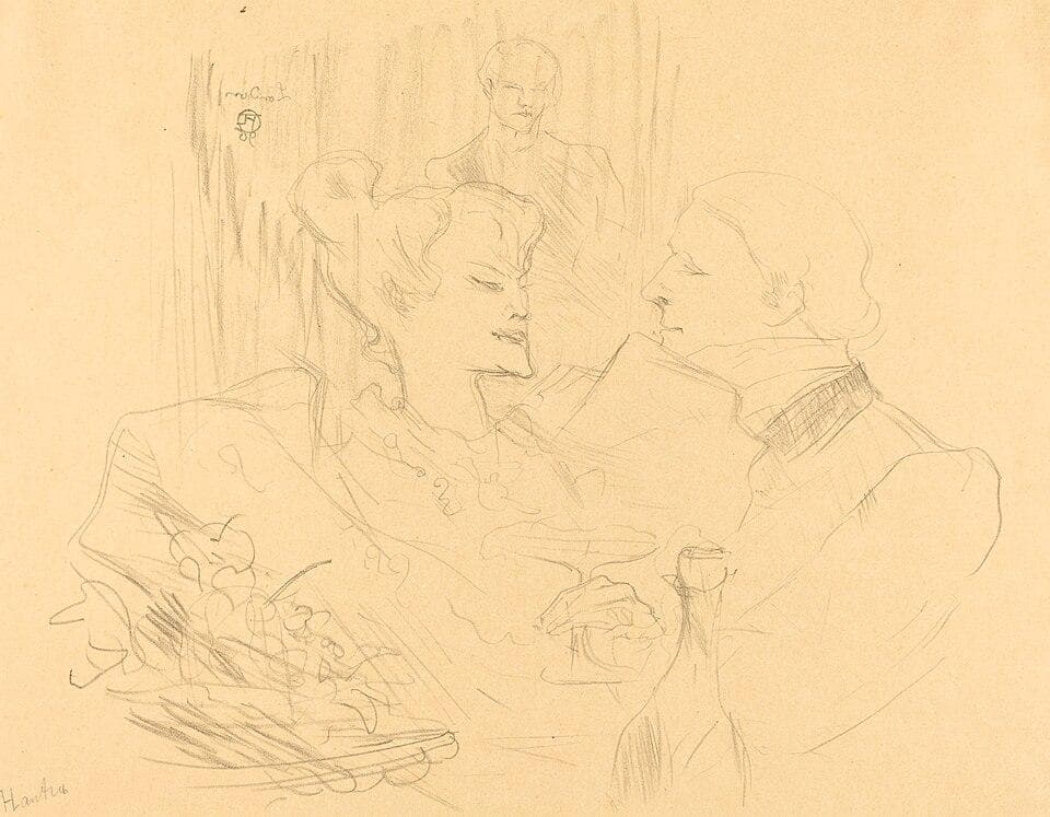 Supper in London (Souper à Londres) — Henri de Toulouse-Lautrec