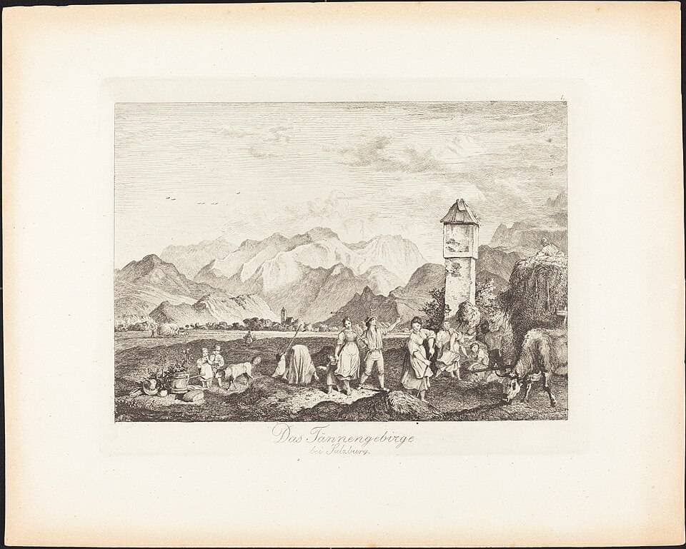 Das Tännengebirge bei Salzburg (The Tännengebirge near Salzburg) — Ludwig Richter