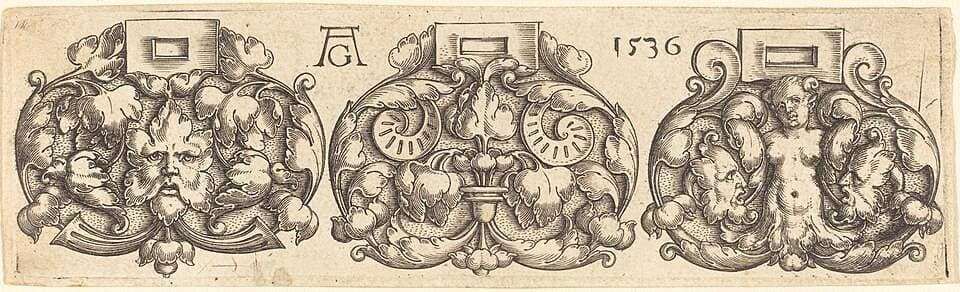 Three Buckles of Girdles Side by Side — Heinrich Aldegrever